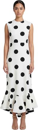 Jacquemus White Crew Neck Midi Dress