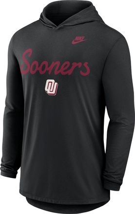 Nike Oklahoma Legacy Nike Mens Dri-FIT College Long-Sleeve Hooded Top in Black | 01NB00AOKV-L4T