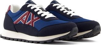 A|X Armani Exchange Mens Drop Sneaker, Deep Navy/Estate Blue, 6 UK