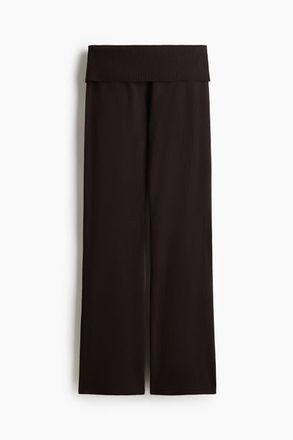 H&M Knitted Yoga Pants in Dark Brown at Nordstrom, Size Xx-Large