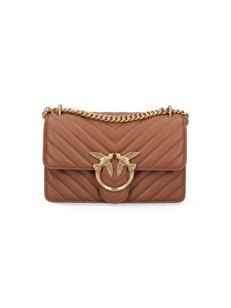Pinko Structured Brown Handbag With Versatile Carrying Options