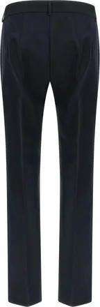 Max Mara Womens Blue Cotton Flared Pants