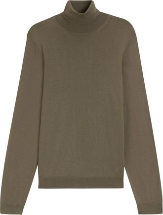 HUGO BOSS Turtleneck - Heren - Coltruien - Bruin - M - Wol - Truien & Vesten