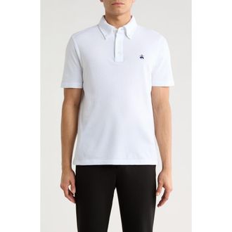 Brooks Brothers Cotton & Linen Blend Oxford Piqu&eacute; Knit Polo in White at Nordstrom Rack, Size Xx-Large