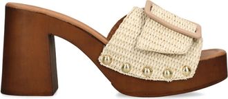 Steve Madden Womens Marlena Raffia Sandals - Beige Fabric - Size UK 5