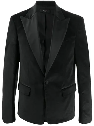 Amiri Blazer met enkele rij knopen - Zwart