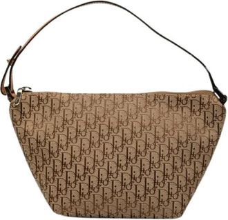 Dior Pre-owned Canvas Shoulder Bag - Dames - Vintage Schoudertas - Bruin - ONE Size - Leer - Vintage