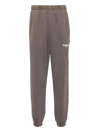 Represent cotton track pants - men - Cotton - S - Brown