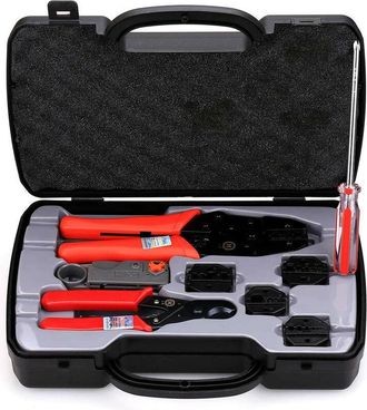 OEM Kit Herramientas Prensar Conectores Coaxiales En Maletin Ht-330k