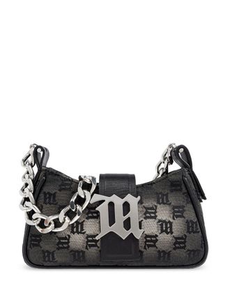 Misbhv monogram letter plaque chain shoulder bag - Grey