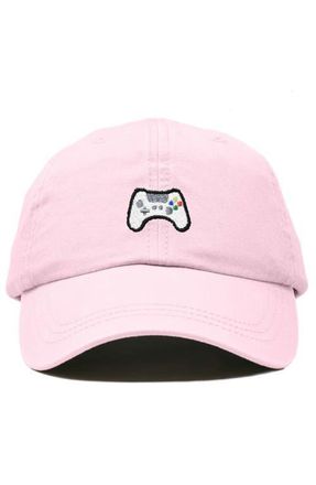 Dalix Game Controller Embroidered Hat in Washed Pink at Nordstrom