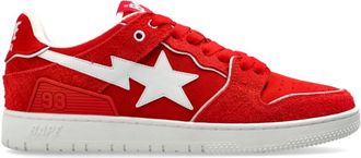 A Bathing Ape Sportschoenen met logo - Dames - Sneakers - Rood - 35 EU - Leer - Schoenen