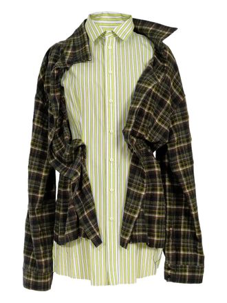 Natasha Zinko Camicia a righe - Verde