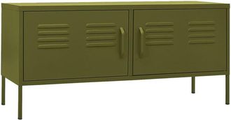 vidaXL Vidaxl - Mueble para tv de acero verde oliva 105x35x50 cm