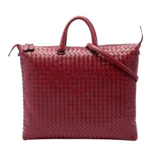 Bottega Veneta Bolso Tote de Cuero Tejido Pre-owned - Pre-owned - Mujer - Rojo - ONE SIZE