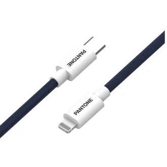 Pantone Pt-ctl002-5n Cable De Conector Lightning 1,5 M Azul, Blanco