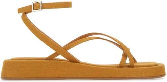 Gia Borghini Mustard Fabric Rosie 16 Sandals