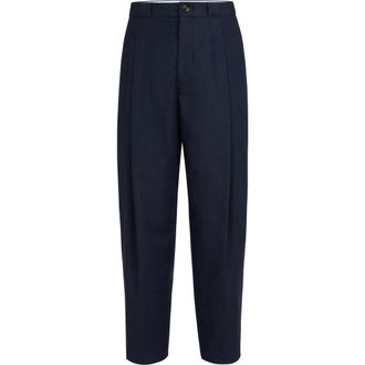 Brunello Cucinelli Cotton and linen trousers in Navy Blue at Nordstrom, Size 52 It