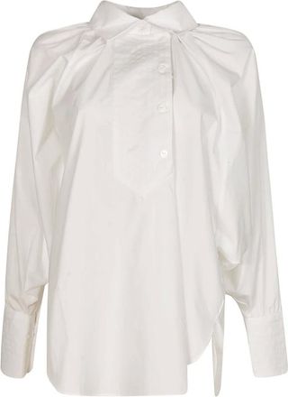 Patou Blouses, female, White, Size: S White Shirt for Men