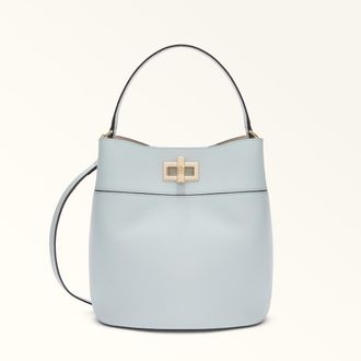 Furla Amelia Borsa A Secchiello S Artemisia Blu Pelle Di Vitello Granata Donna