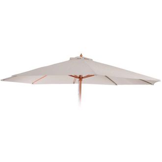 Hhg [NON UTILIZZATO] Telo copertura ricambio per ombrelloni rotondi Florida &Oslash; 350cm, avorio