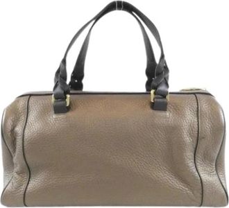 Loewe Pre-owned Boston Bag - Dames - Vintage Handtas - Bruin - ONE Size - Leer - Vintage