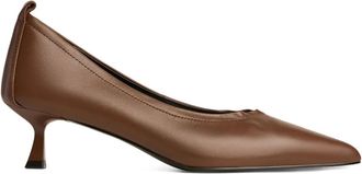 12 Storeez 45mm pointed leather pumps - women - Leather/Goat Skin/Rubber - 40 - Brown