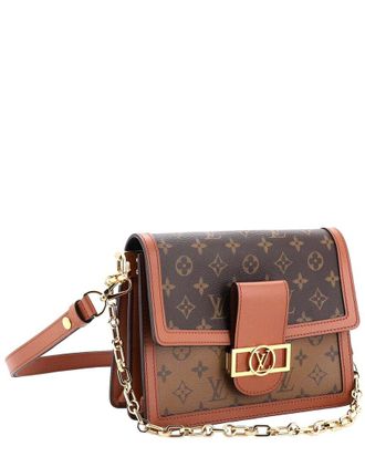 Louis Vuitton Brown Reverse Monogram Canvas Dauphine MM (Authentic Pre-Loved)