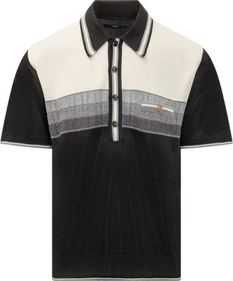 Amiri Amiri Two-Tone Knitted Polo With Logo