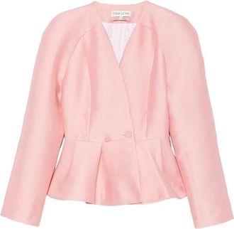 Stine Goya Peplum-hem V-neck Jacket