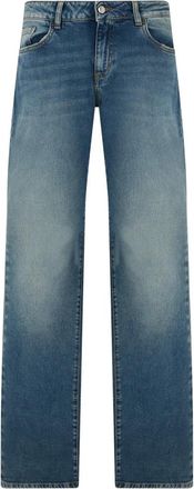 Icon Denim Los Angeles Straight jeans van katoen - Dames - Regular Fit Jeans - Blauw - W27 - Katoen - Jeans