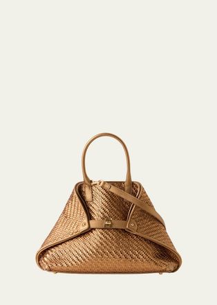 Akris Ai Small Braided Leather Shoulder Bag