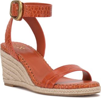 Vince Camuto Fainel Espadrille Ankle Strap Platform Wedge Sandal in Sunset at Nordstrom, Size 10