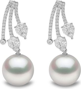 Yoko London 18kt white gold Starlight South Sea pearl and diamond earrings - women - 18kt White Gold/South Sea Pearl/Diamond - OS - Silver
