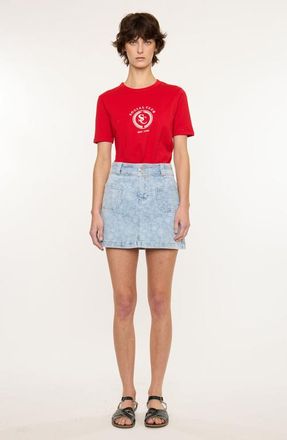 Kancan Aria Mid Rise Mini Skirt in Light Wash at Nordstrom, Size 30