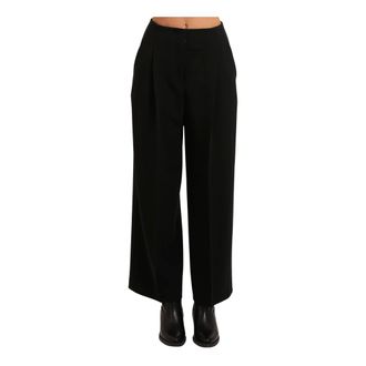 HUGO BOSS Wide Leg Broeken - Dames - Broeken - Zwart - Maat: S