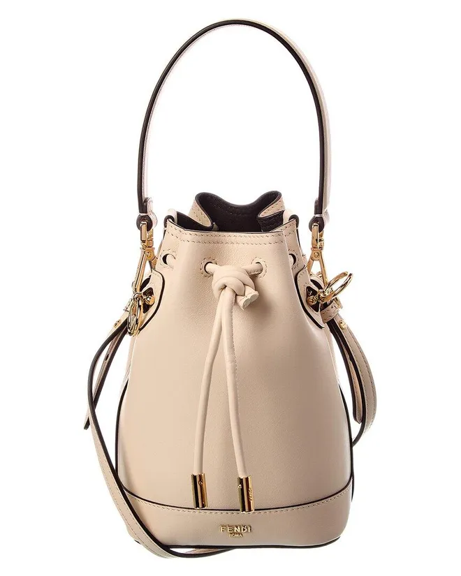 Mon Tresor Mini Leather Bucket Bag