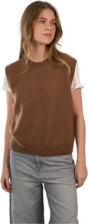 American Vintage Truien & Vesten, Dames, Bruin, L, Wol, Rondgebreide kleding