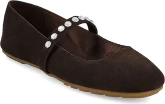 Mia Shoes Womens Karolin Flat Shoes In Dark Brown