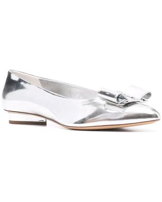 Ferragamo Viva Bow Leather Ballet Flat