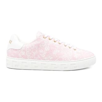 Versace Sneakers, female, Pink, Size: 8 1/2 US Barocco Greca Sneaker