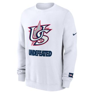 Nike USA Baseball 2026 World Baseball Classic Complex Undefeated Nike Mens Pullover Crew in White | NKPV10AW8A-TNG