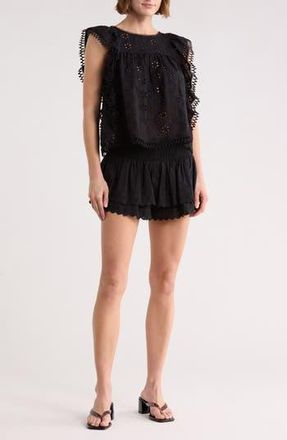 Abound Eyelet Trim Bloomer Shorts in Black at Nordstrom Rack, Size X-Small