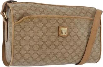 Celine Pre-owned Cross Body Bags, female, Beige, Size: ONE SIZE Pre-owned Vintage Canvas Shoulder Bag