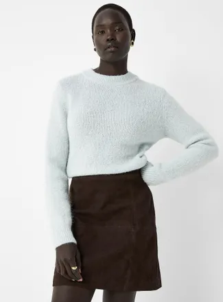 Contemporaine Womens Alpaca fluffy solid sweater Exclusive collection from Italy