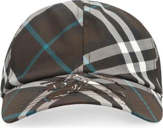 Burberry Baseballpet met geprint motief - Heren - Petten - Zwart - S - Polyester - Accessoires