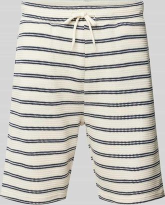 Only & Sons Regular Fit Shorts mit Strukturmuster Modell IAN in Offwhite, Gr&ouml;&szlig;e XXL