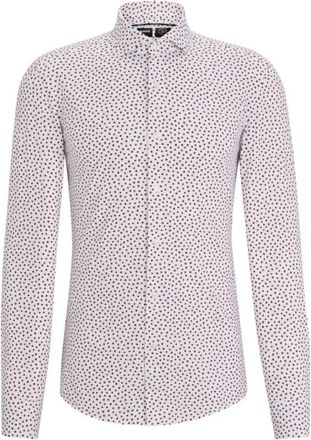 BOSS Slim-fit shirt in printed performance-stretch fabric