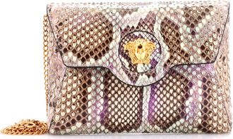 Versace La Medusa Chain Clutch Python Mini