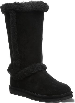 Bearpaw Womens Bearpaw Kendall Boots Black Sheepskin Round Toe Pull-On ZAP1326